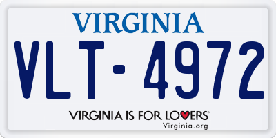 VA license plate VLT4972