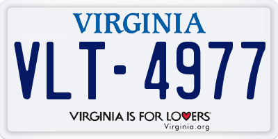 VA license plate VLT4977