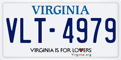 VA license plate VLT4979