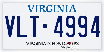 VA license plate VLT4994