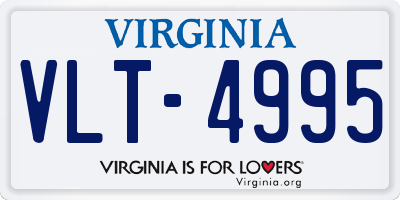 VA license plate VLT4995