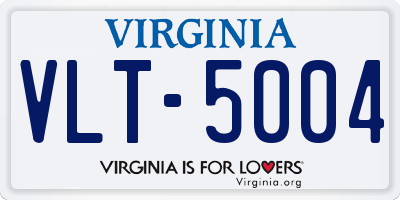 VA license plate VLT5004