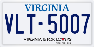 VA license plate VLT5007