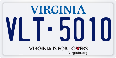 VA license plate VLT5010