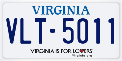 VA license plate VLT5011