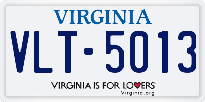 VA license plate VLT5013