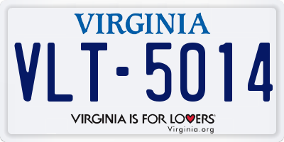 VA license plate VLT5014