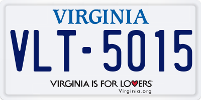 VA license plate VLT5015
