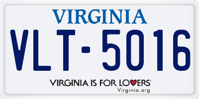 VA license plate VLT5016