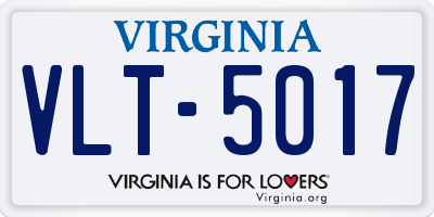 VA license plate VLT5017