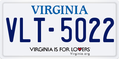 VA license plate VLT5022