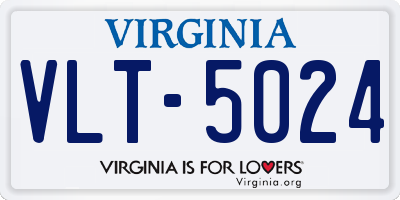 VA license plate VLT5024