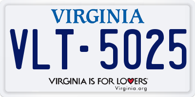 VA license plate VLT5025