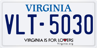 VA license plate VLT5030