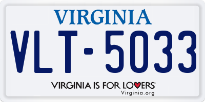 VA license plate VLT5033