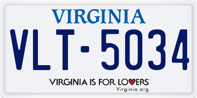 VA license plate VLT5034