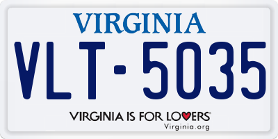 VA license plate VLT5035