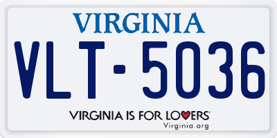VA license plate VLT5036