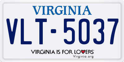 VA license plate VLT5037