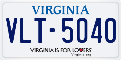 VA license plate VLT5040