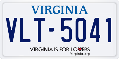 VA license plate VLT5041