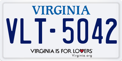 VA license plate VLT5042