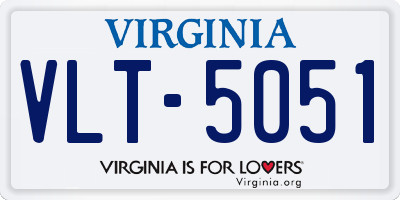 VA license plate VLT5051