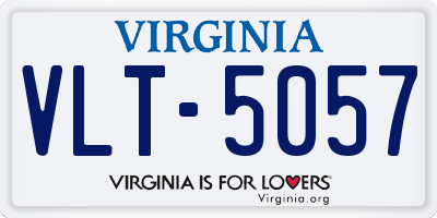 VA license plate VLT5057