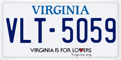 VA license plate VLT5059
