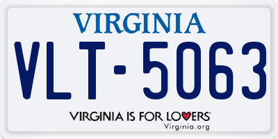 VA license plate VLT5063