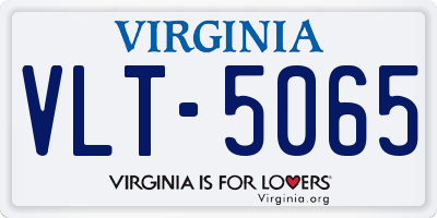 VA license plate VLT5065