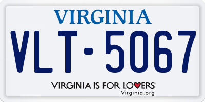VA license plate VLT5067