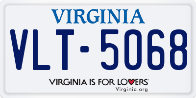 VA license plate VLT5068
