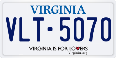 VA license plate VLT5070