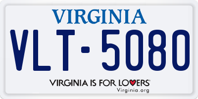 VA license plate VLT5080