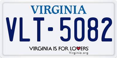 VA license plate VLT5082