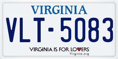 VA license plate VLT5083