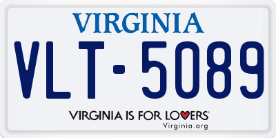 VA license plate VLT5089