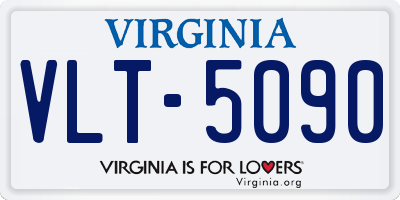 VA license plate VLT5090