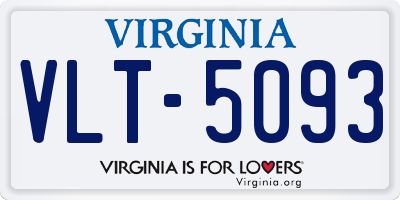 VA license plate VLT5093