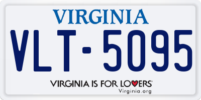VA license plate VLT5095