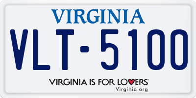 VA license plate VLT5100