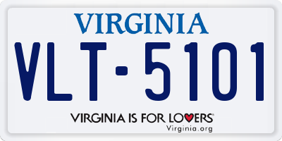 VA license plate VLT5101