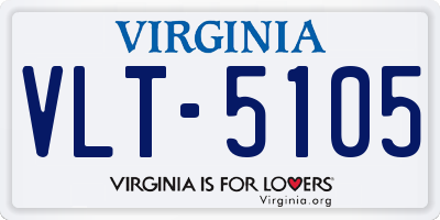VA license plate VLT5105