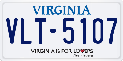 VA license plate VLT5107