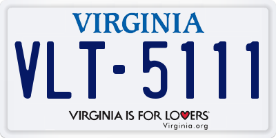VA license plate VLT5111