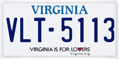 VA license plate VLT5113
