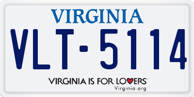 VA license plate VLT5114