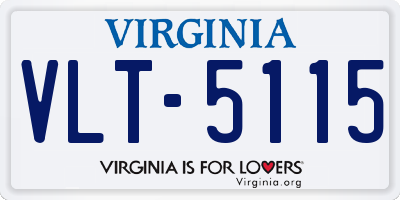 VA license plate VLT5115