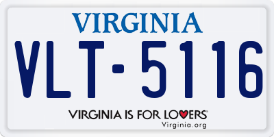 VA license plate VLT5116